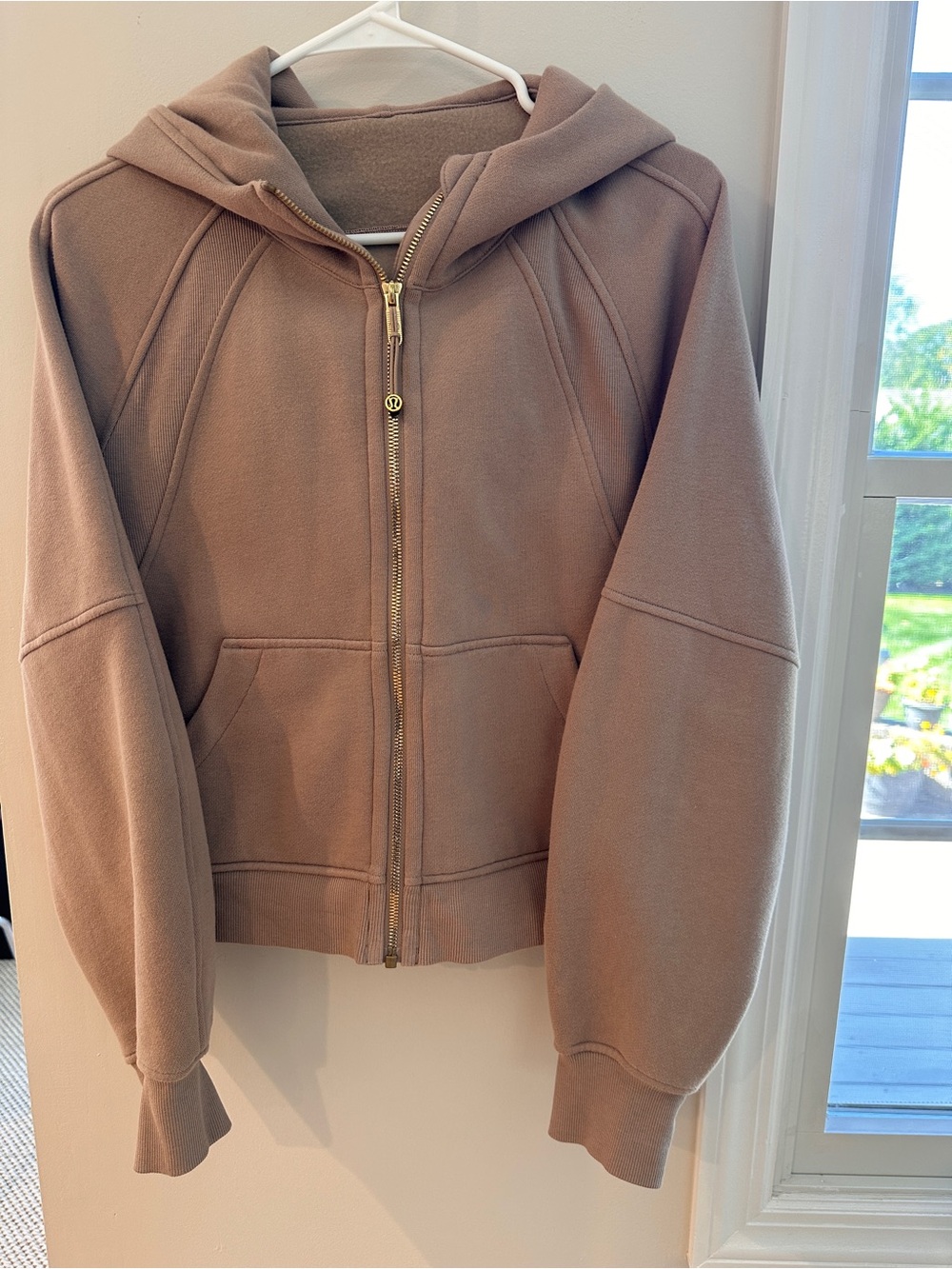lululemon athletica Dusty Taupe scuba Hooded Zip Hoodie